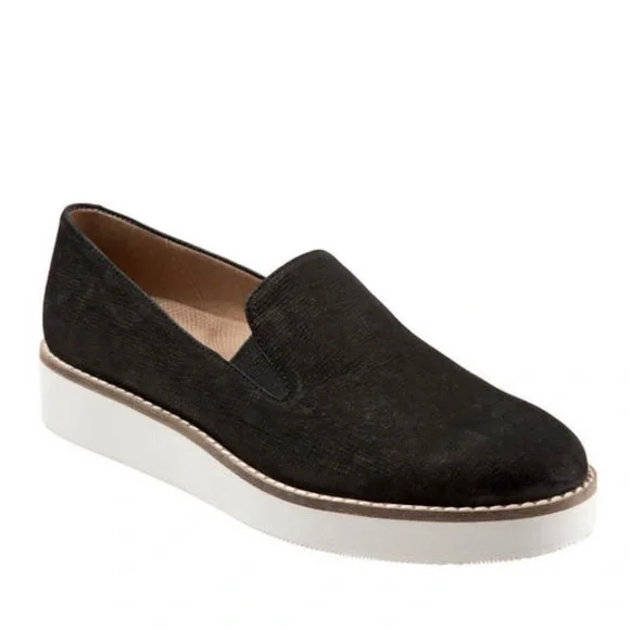 SoftWalk Walsh Black Suede Sli -On Loafers size 8.5.‎ Preppy,career,minimalist - Picture 2 of 15